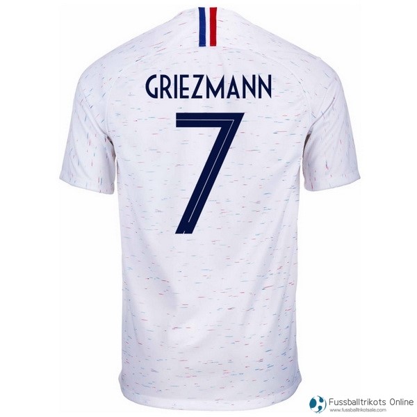 Frankreich Trikot Auswarts Griezmann 2018 Weiß Fussballtrikots Günstig